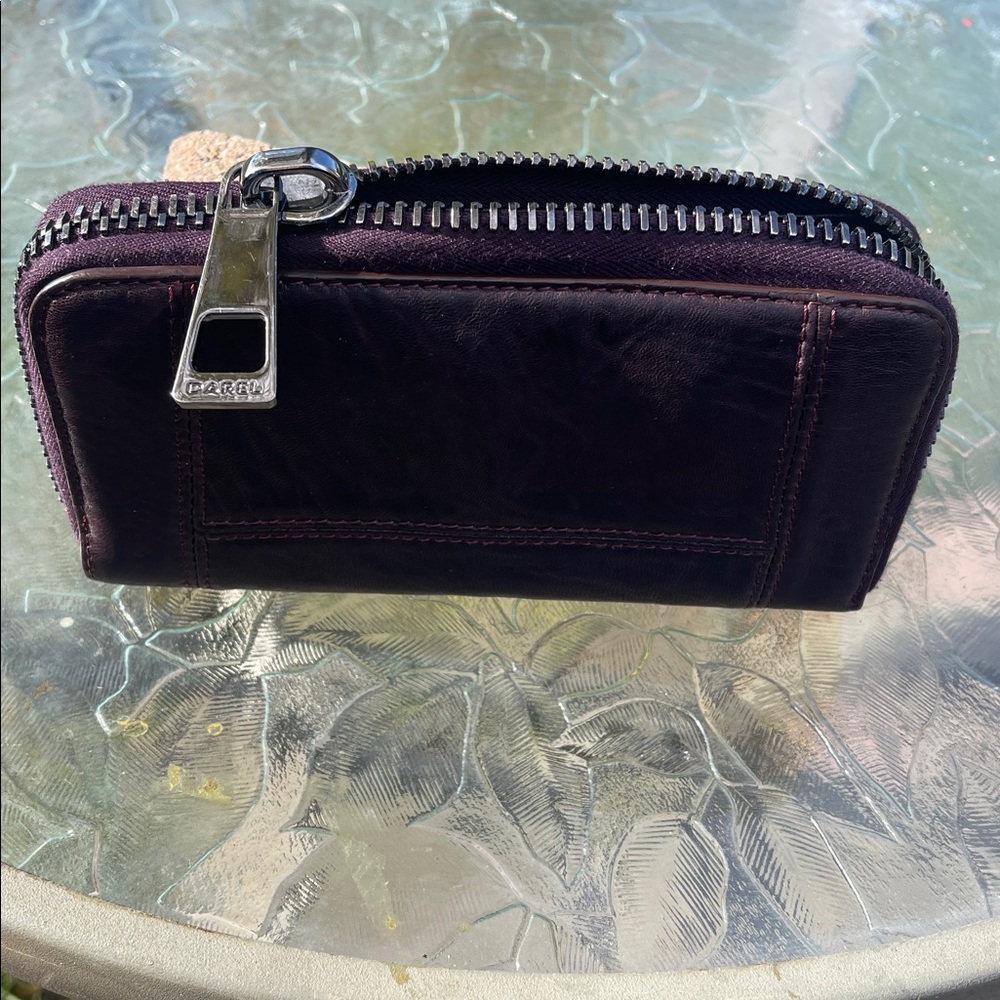 #Darrel Gerard purple sheep skin leather wallet